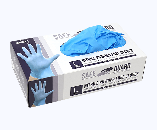 Nitrile Powder Free Gloves Packaging